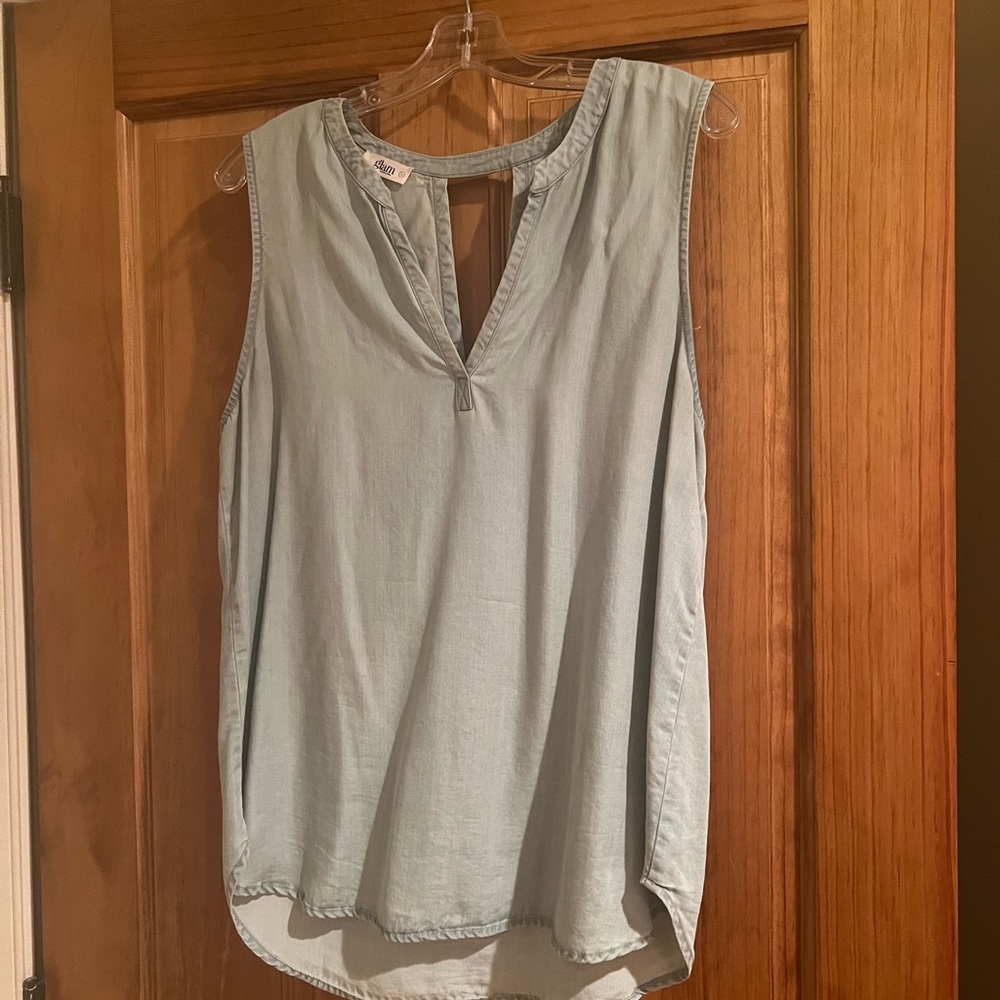 Glam Chambray Sleeveless top